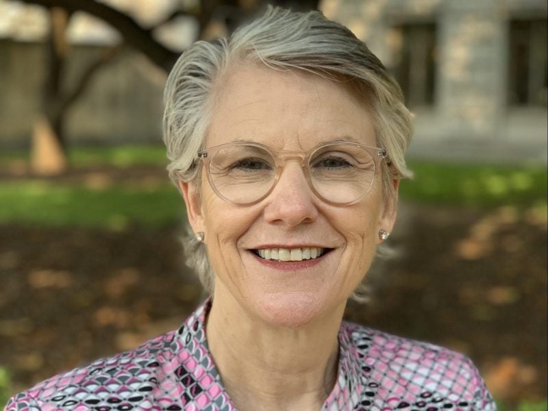Carolyn Connerat in a pink blazer
